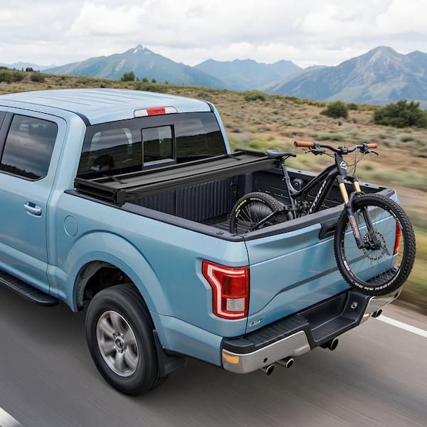 Soft Tri-Fold Truck Bed Tonneau Cover Compatible with 2016-2023 Toyota Tacoma (Excl. Trail Edition) 5 ft. (60.5 in.) Bed