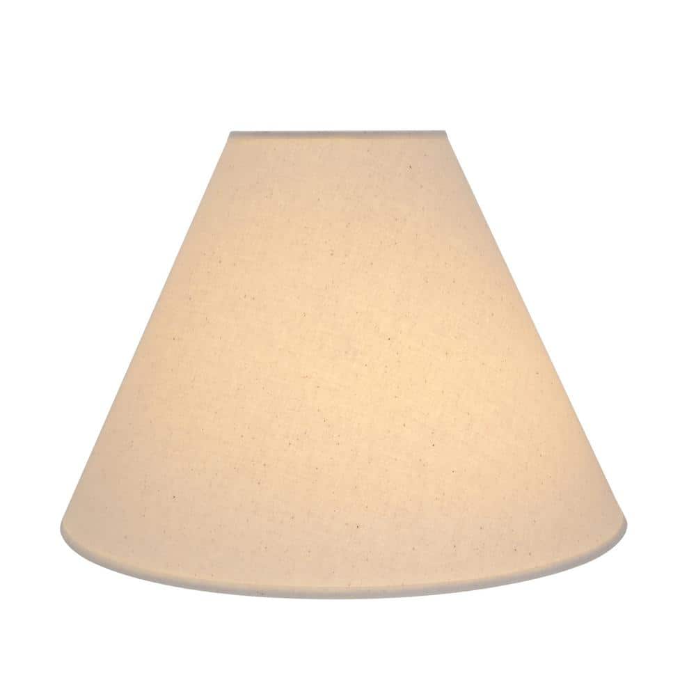 Ivory Cotton Empire Lamp Shade with Spider Fitter, 16'' Wide
