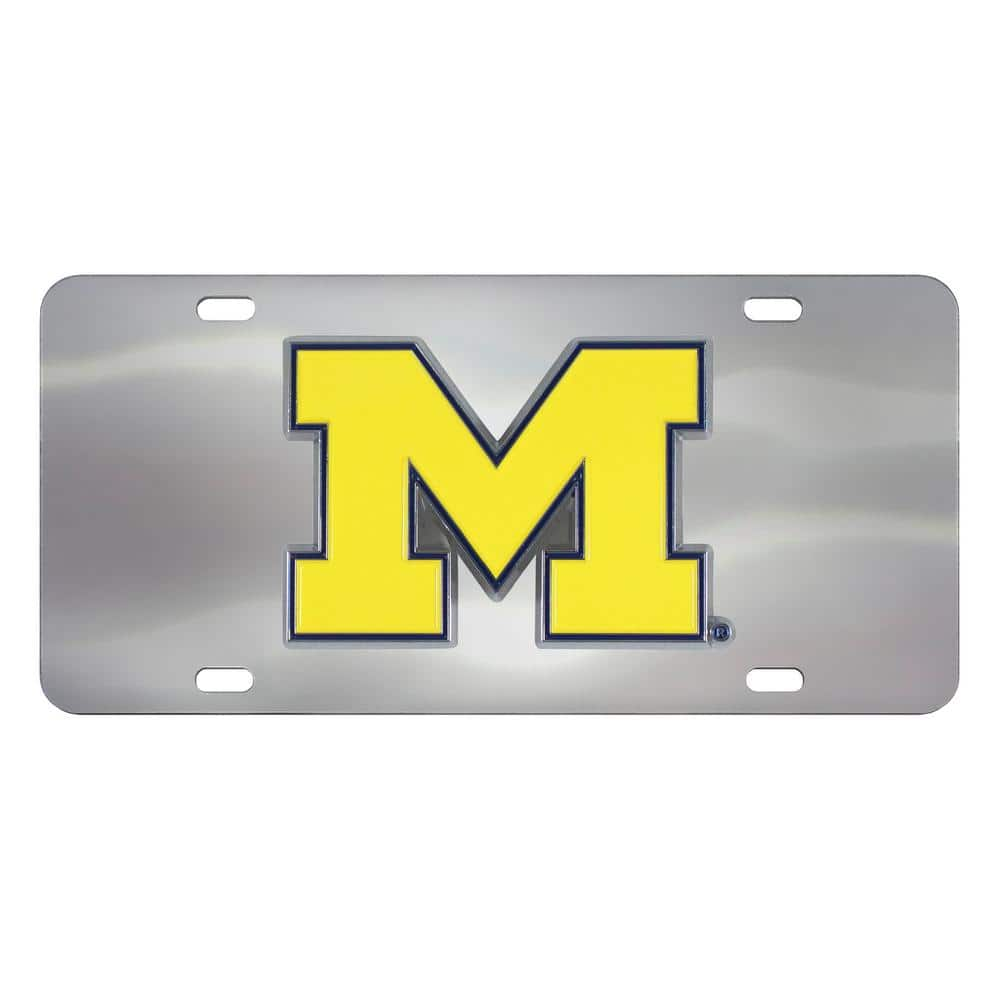 FANMATS 6 in. x 12 in. NCAA University of Michigan Stainless Steel Die ...