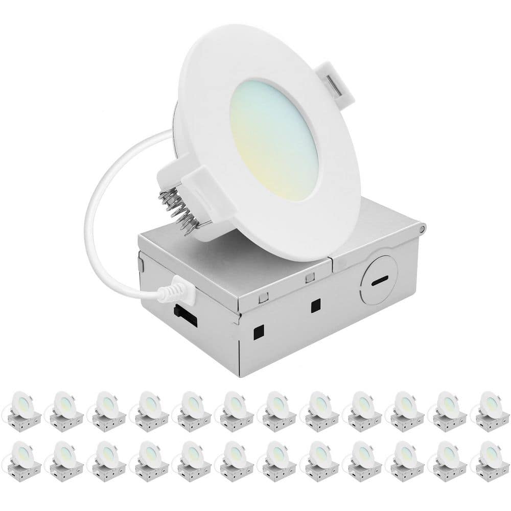3 In. Integrated LED Recessed Light, Mini Panel Light, 5CCT, 660LM 8W, 100° Beam, Dimmable, ETL Listed 24 Pack price history on PriceWatchPro