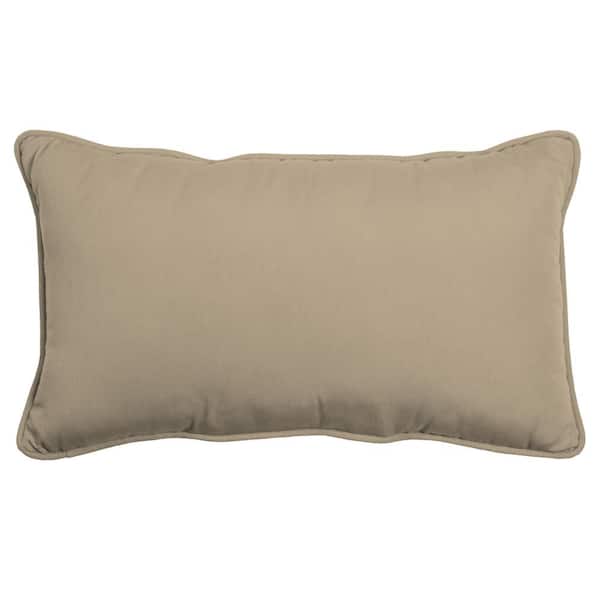 ARDEN SELECTIONS Oasis 24 in. Desert Tan Indoor/Outdoor Lumbar Pillow