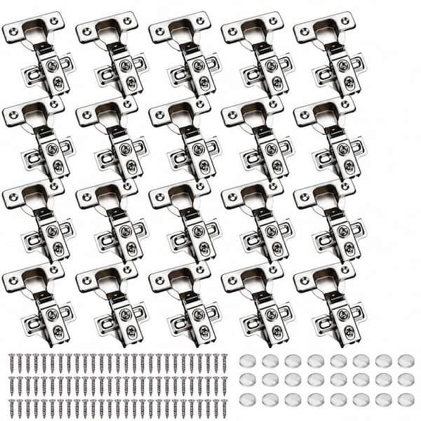 20-Pack Soft Close Cabinet Door Hinges, 100 Degree Opening Angel, Stainless Concealed Kitchen Cabinet Hinges