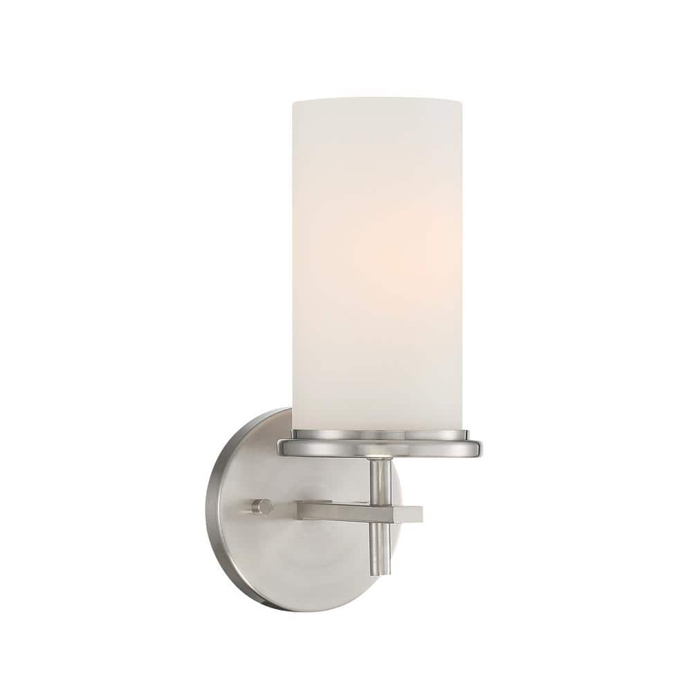 Minka Lavery 4091 Haisley 12 Tall Vantage Bathroom Sconce - Nickel