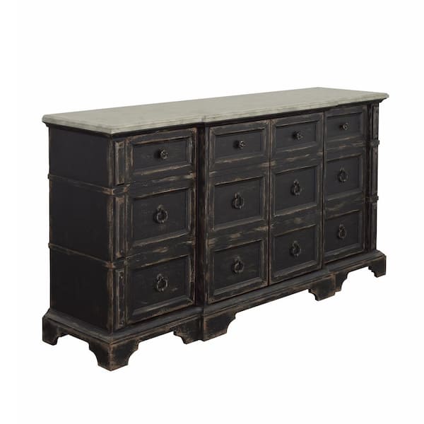 Coast to Coast imports Midnight Storm Wood Top 68 in. Sideboard with 4-Doors