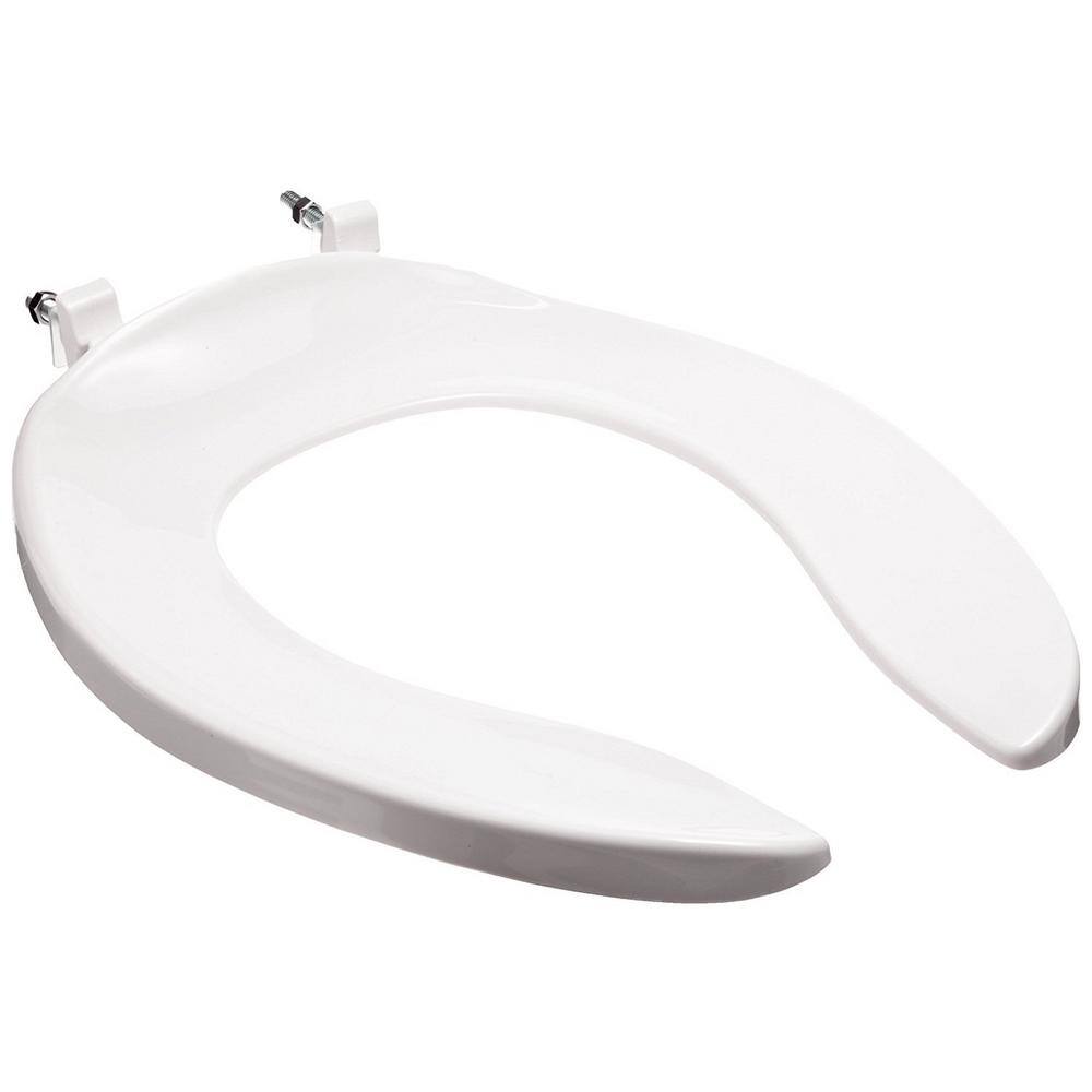 UPC 670240610781 product image for Zurn Elongated Standard Open Front Toilet Seat in White Less Cover | upcitemdb.com