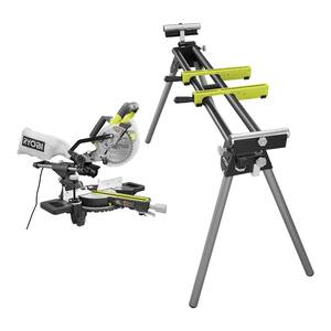 10 Amp Corded 7-1/4 in. Compound Sliding Miter Saw with Universal Miter Saw QUICKSTAND