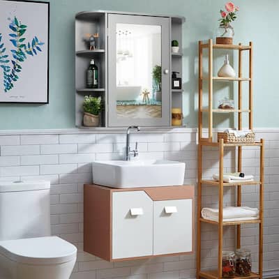 Casainc Bathroom Wall Cabinets, White Gloss Bathroom Wall Cabinet Ikea