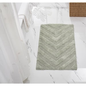 Hugo Collection 24 in. x 40 in. Green 100% Cotton Rectangle Bath Rug