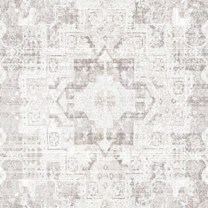 Desmond Beige Distressed Medallion Paper Strippable Wallpaper (Covers 56.4 sq. ft.)