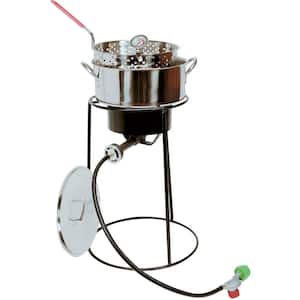 54,000 BTU Portable Propane Gas Outdoor Cooker with Stainless Steel Fry Pan