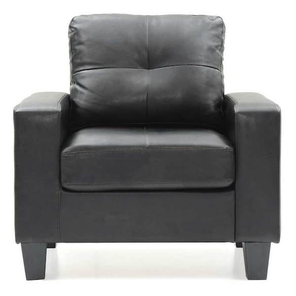 AndMakers Newbury Black Removable Cushions Accent Chair