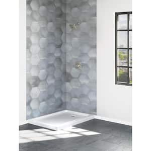 38'' Round Corner Shower Base in High Gloss White B711917-3838-WH