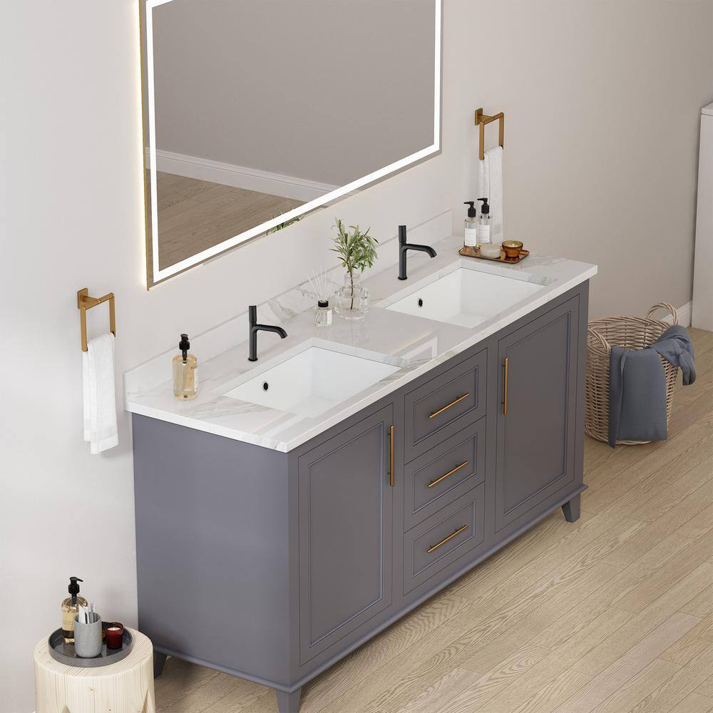 Matte Black Single Handle Brass Bathroom Faucet