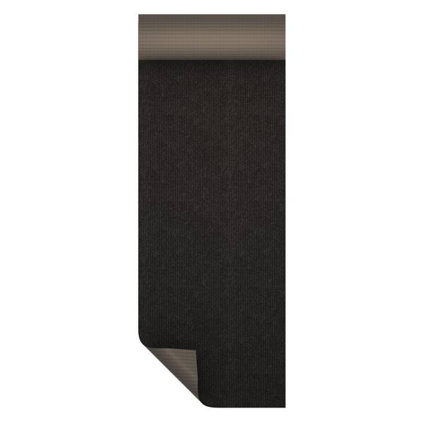 31-inch Wide Heavy-Duty Custom-Length Runner Rug. Non-Slip, Stain-Resistant for Entryways, Hallways, and Offices. Black