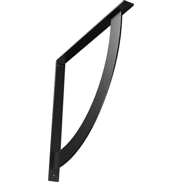 Ekena Millwork 2 in. x 24 in. x 24 in. Steel Hammered Silver Bulwark Bracket