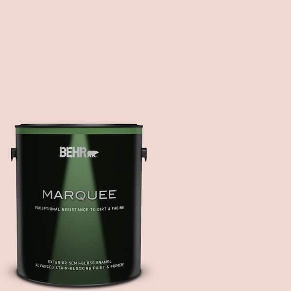 BEHR MARQUEE 1 gal. #150E-1 Delicate Blush Semi-Gloss Enamel Exterior Paint & Primer