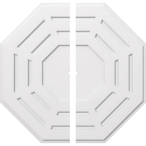 1 in. P X 15 in. C X 38 in. OD X 1 in. ID Westin Architectural Grade PVC Contemporary Ceiling Medallion, Two Piece