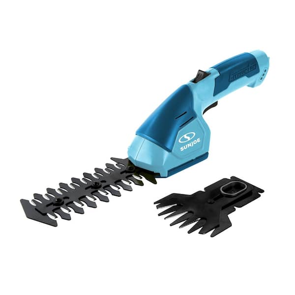 Sun Joe 7.2V Cordless 2-in-1 Grass Shear and Hedge Trimmer in Blue