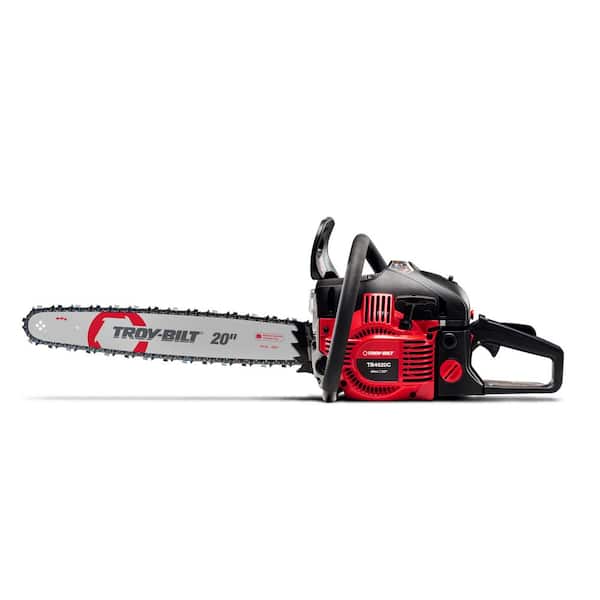 Troy-Bilt 20 in. 46 cc Gas 2-Cycle Chainsaw with Automatic Chain Oiler and Heavy-Duty Carry Case Included