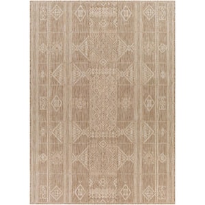 Ansted Tan 7 ft. x 9 ft. Global Indoor/Outdoor Area Rug