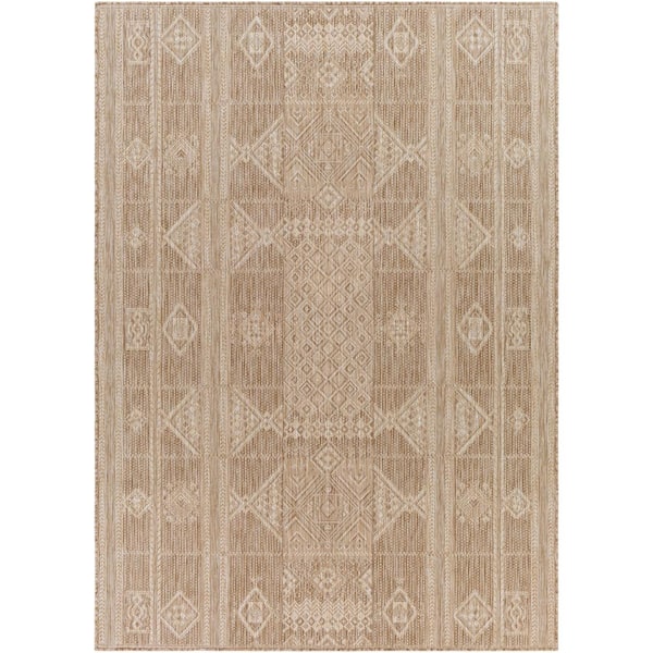 Livabliss Ansted Tan 9 ft. x 12 ft. Global Indoor/Outdoor Area Rug