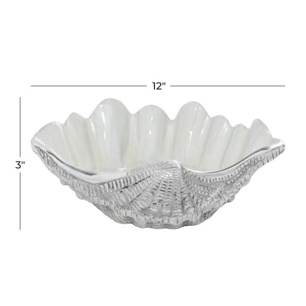 Vintage Punch Bowl Set, 13 Pieces, Clear Glass With White Leaves