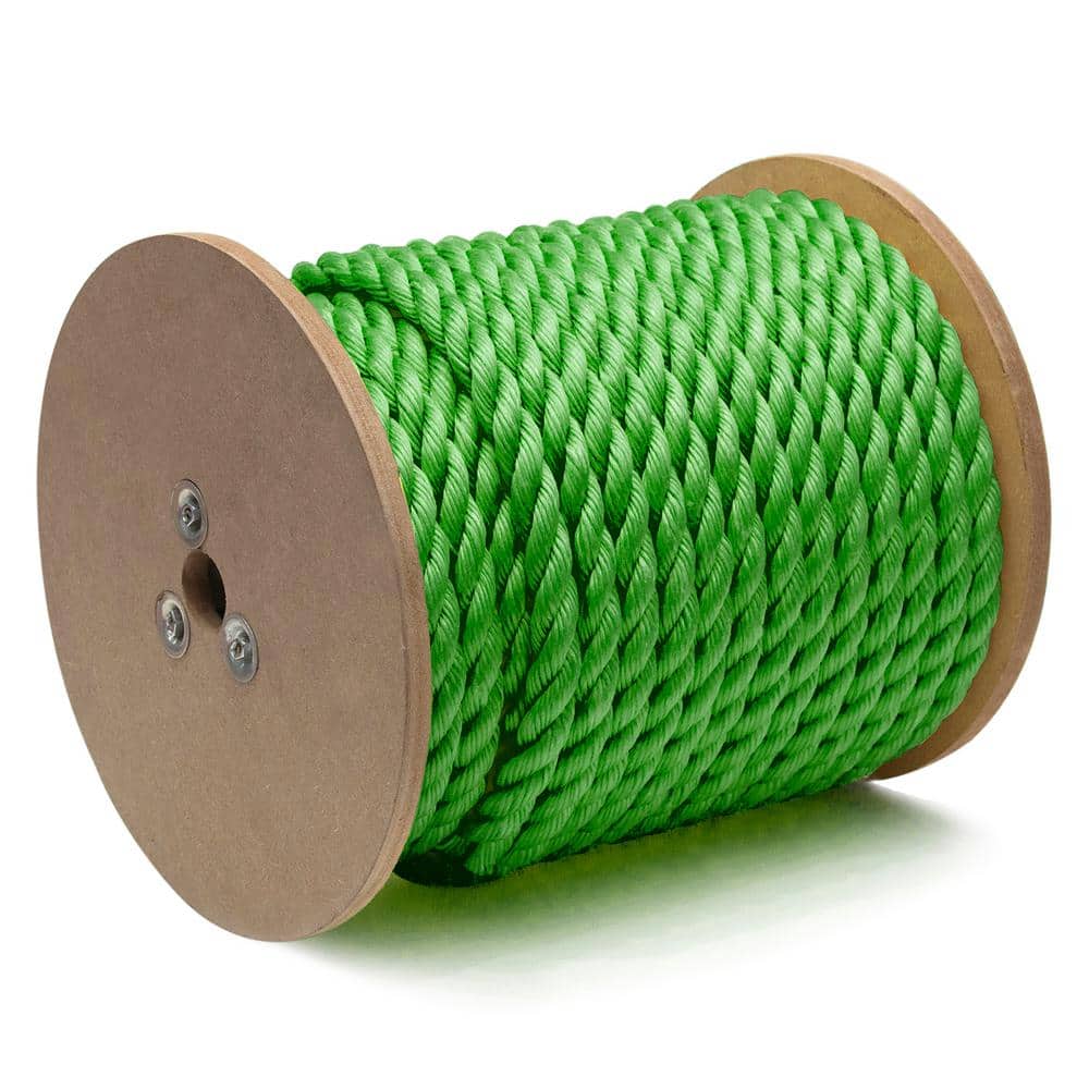 HOSTIC 3/4 in 100 FT Twisted 3 Strand Synthetic Polypropylene Rope  Artificial Manila Rope Suitable for Tree Work Camping Navigation Swing