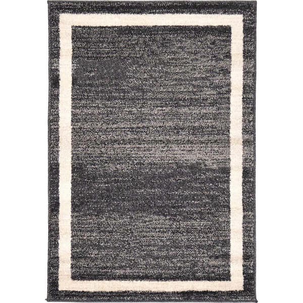 Unique Loom Del Mar Maria Black 2' 2 x 3' 0 Area Rug