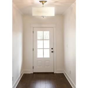 Marc 15 in. Chrome/White Metal/Crystal LED Flush Mount