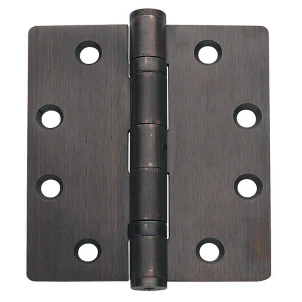 4.5 in. x 4 in. Oil Rubbed Bronze Full Mortise 5/32 in. Radius Ball Bearing Hinge with Non-Removable Pin - Set of 3 price history on PriceWatchPro