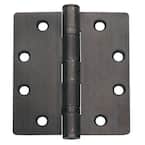 4.5 in. x 4 in. Oil-Rubbed Bronze Ball Bearing Non-Removable Pin Stainless Steel Hinge with 5/32 in. Radius (Set of 3)