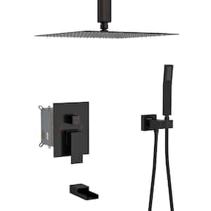 Ceiling Mount Single Handle 1-Spray Tub and Shower Faucet 1.8 GPM with Shower Head in. Oil Rubbed Bronze(Valve Included)