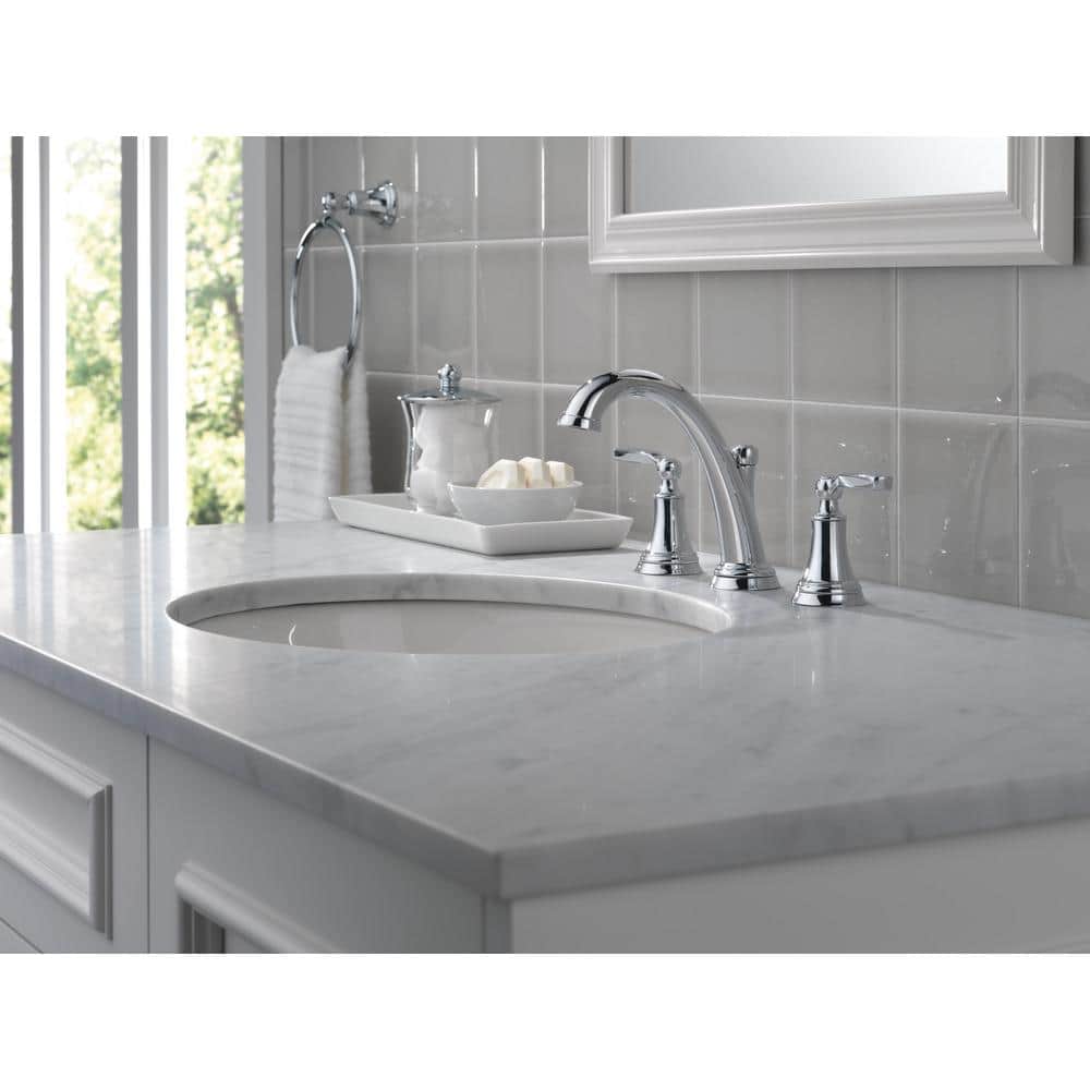 Modern Elegance 6" High 2-Handle Chrome Widespread Bathroom Faucet
