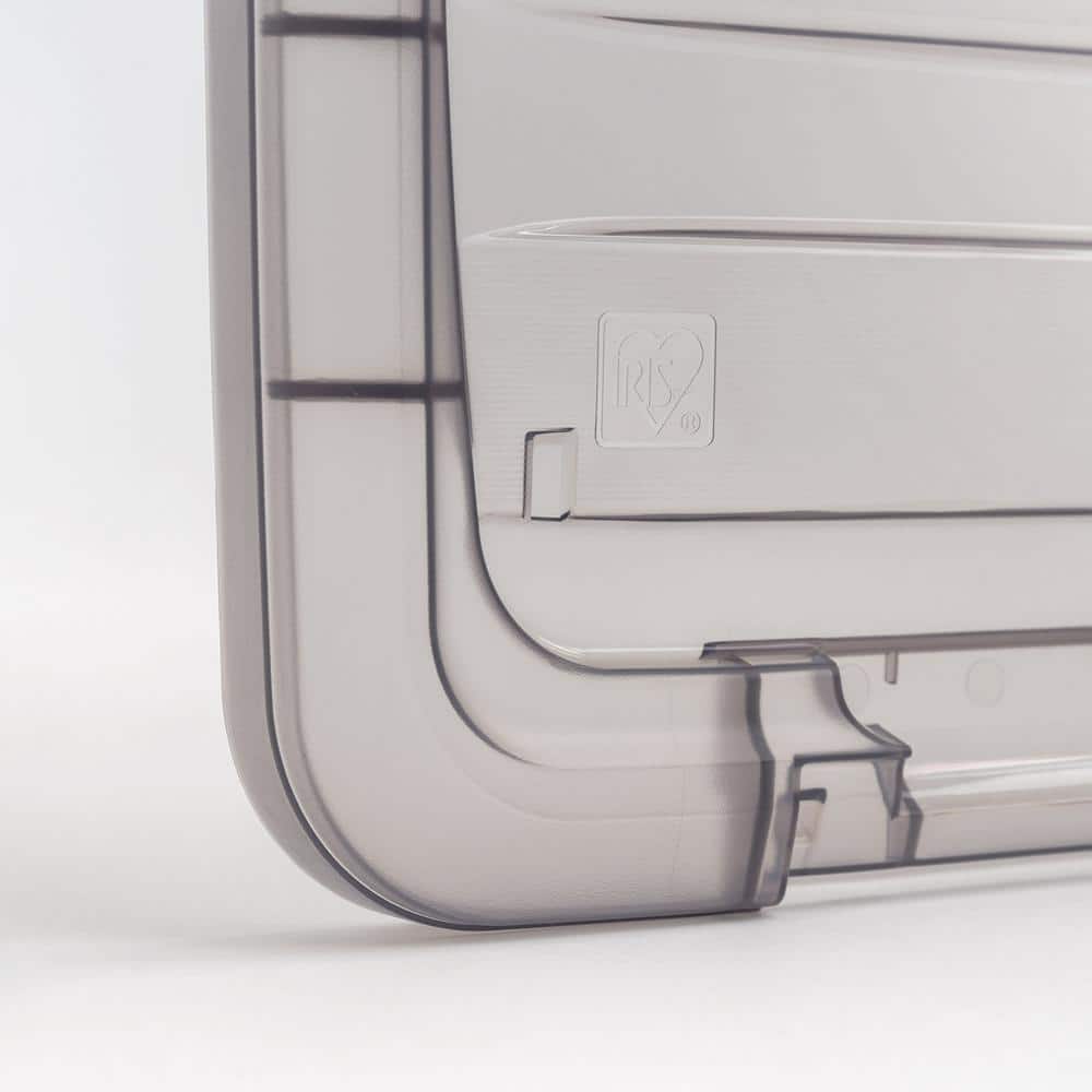 Clear Stackable Plastic Storage Box with Latching Lid, 5 Qt.