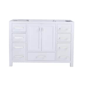 Wilson 47.1 in. W x 21.6 in. D x 33.2 in. H Bath Vanity Cabinet without Top in White
