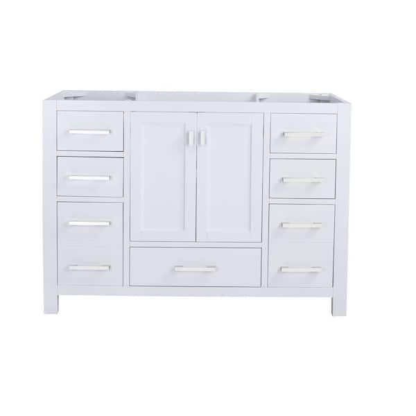 Laviva Wilson 47.1 in. W x 21.6 in. D x 33.2 in. H Bath Vanity Cabinet without Top in White