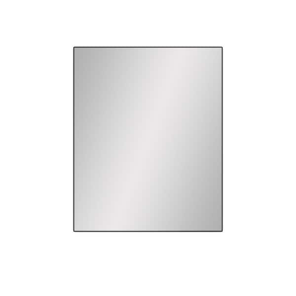Unbranded Black 24 in. W x 30 in. H Rectangle Metal Framed Mirror Modern Design Wall Decor Mirror for Living Room