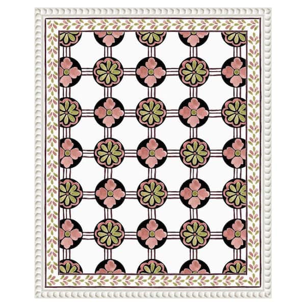 Amanti Art Cubicles II by Melissa Wang 16 in. W x 20 in. H. Canvas Wall Art Print Framed in White