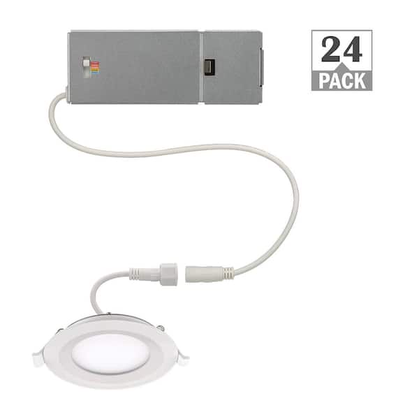 ETI LIGHTING 3 in. Canless Integrated LED Recessed Light Trim with ...