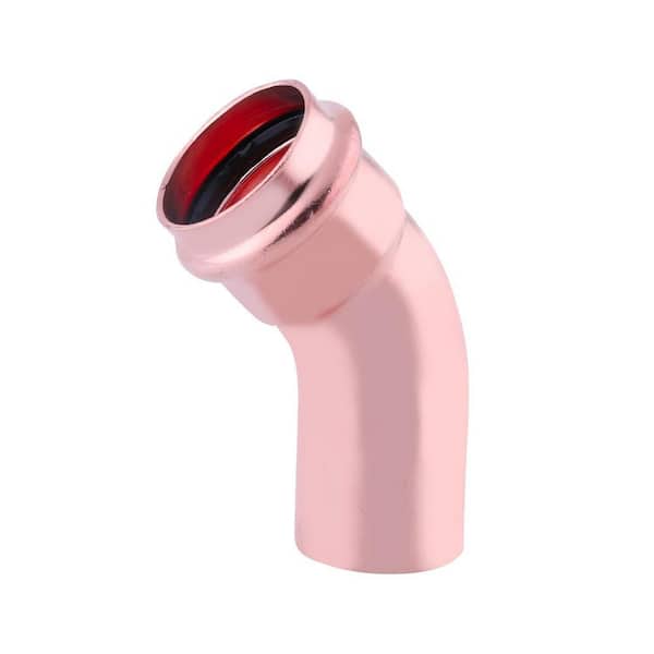 4 in. x 4 in. Copper Press XL 45° Street Elbow Press Fit x FTG
