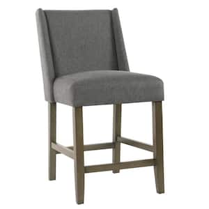 Dinah Pewter Upholstery 26 in. Counter Height Bar Stool