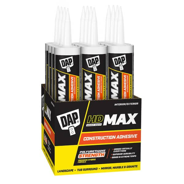 Dap Dyangrip Heavy Duty Max 9 Oz Construction Adhesive 12 Pack 7079827511 The Home Depot