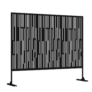 75 in. x 48 in. Outdoor Black Wall Applique or Wall Decal Decor Privacy Fence Screen with Weather Resistance