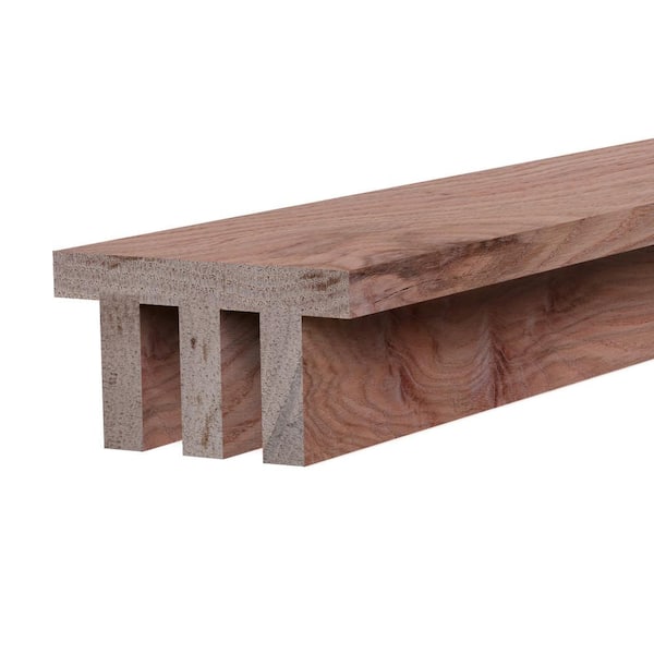 Ornamental Mouldings 5.5 in. W x 3.125 in. D x 92 in. L Rustic Red Oak Industrial Slat Faux Beam