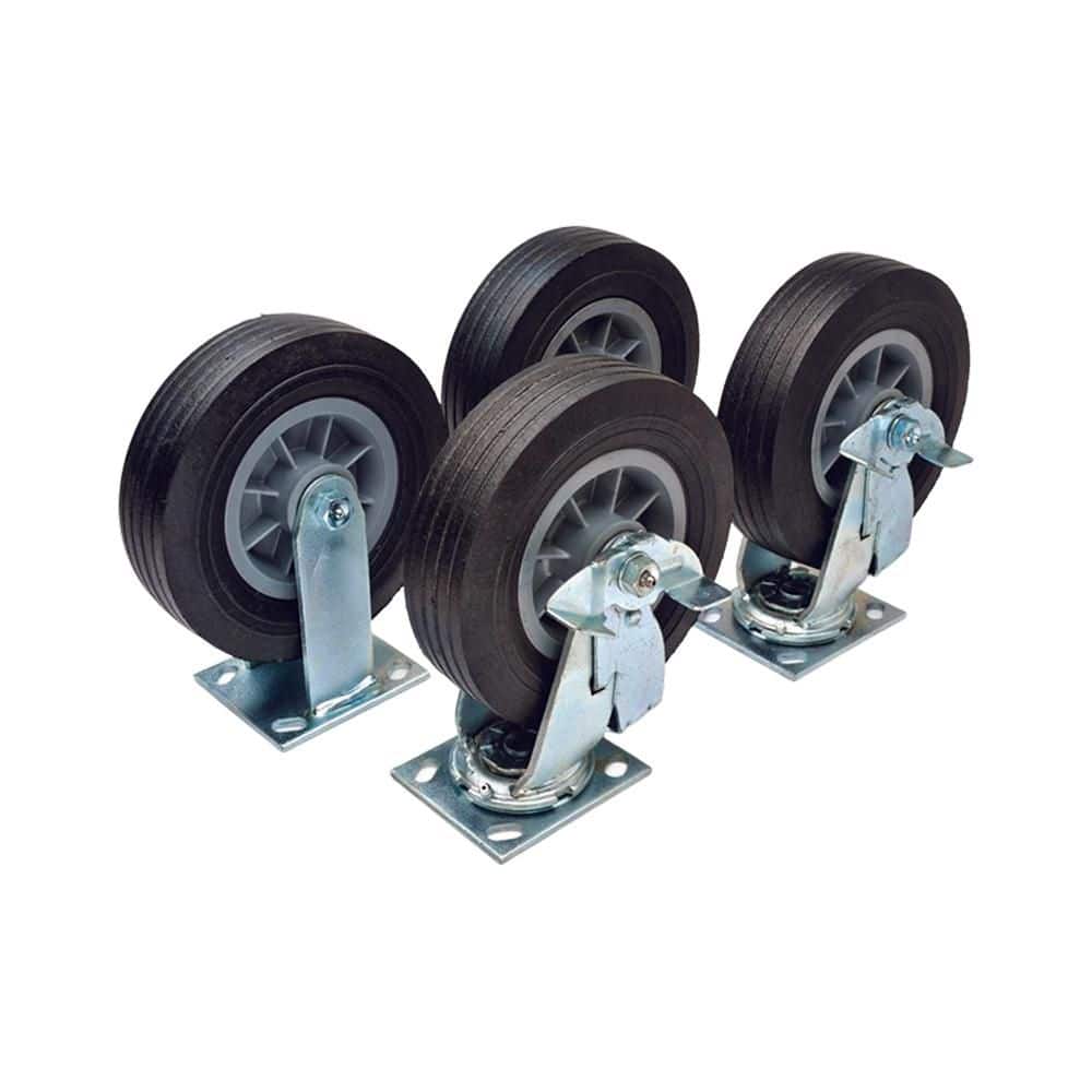 Crescent JOBOX 6 in. Casters Set-2 Fixed and 2-Swivel with Brakes