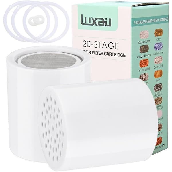 20-Stage Shower Filter Replacement Cartridge Water Filter 2-Piece