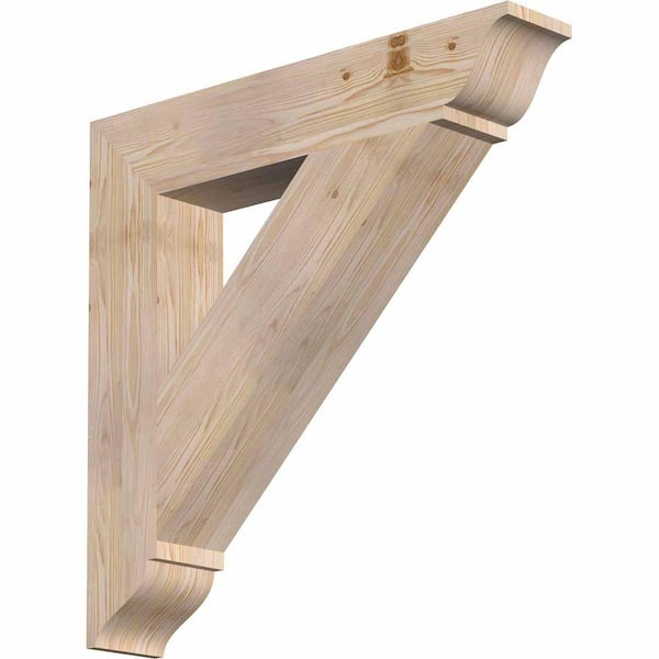 Ekena Millwork 5.5 in. x 32 in. x 32 in. Douglas Fir Traditional Smooth Bracket