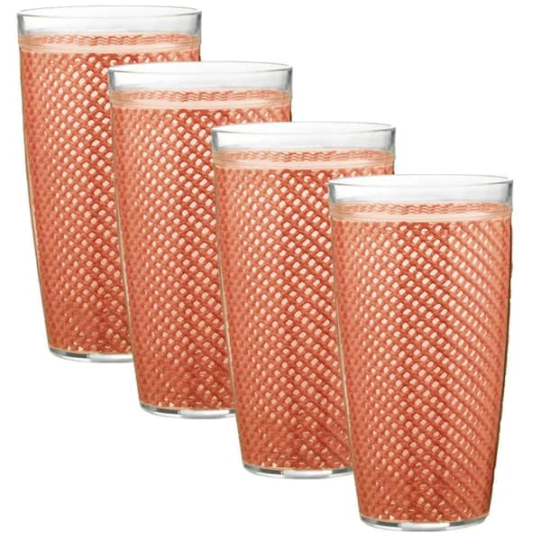 Kraftware Fishnet 22 oz. Brick Insulated Drinkware (Set of 4)