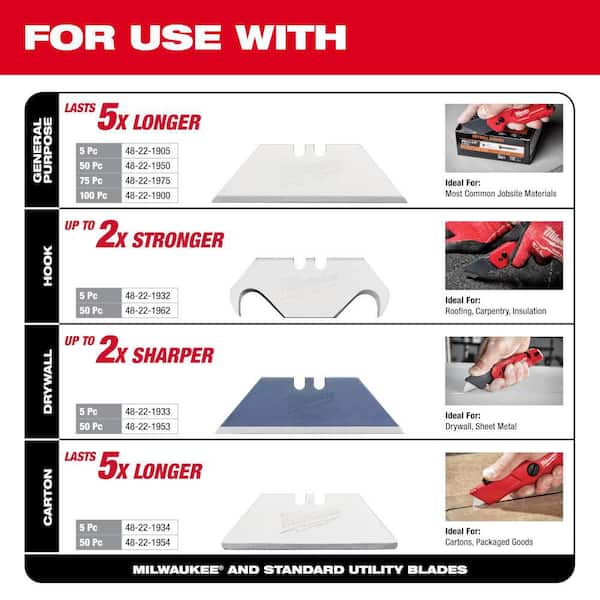 Milwaukee - FASTBACK Compact Folding Utility Knife with General Purpose Blade