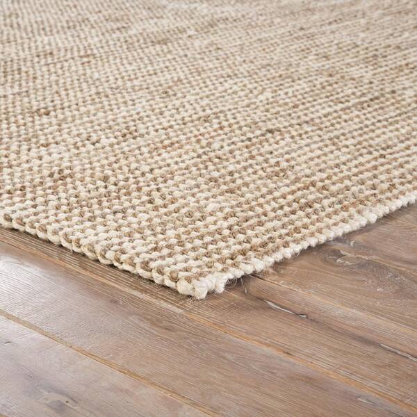 Solids/Handloom Marshmallow 8 ft. x 10 ft. Solid Area Rug
